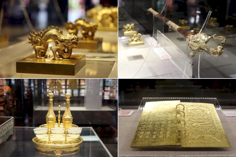 Royal treasures from the Khai Dinh era gilded with gold